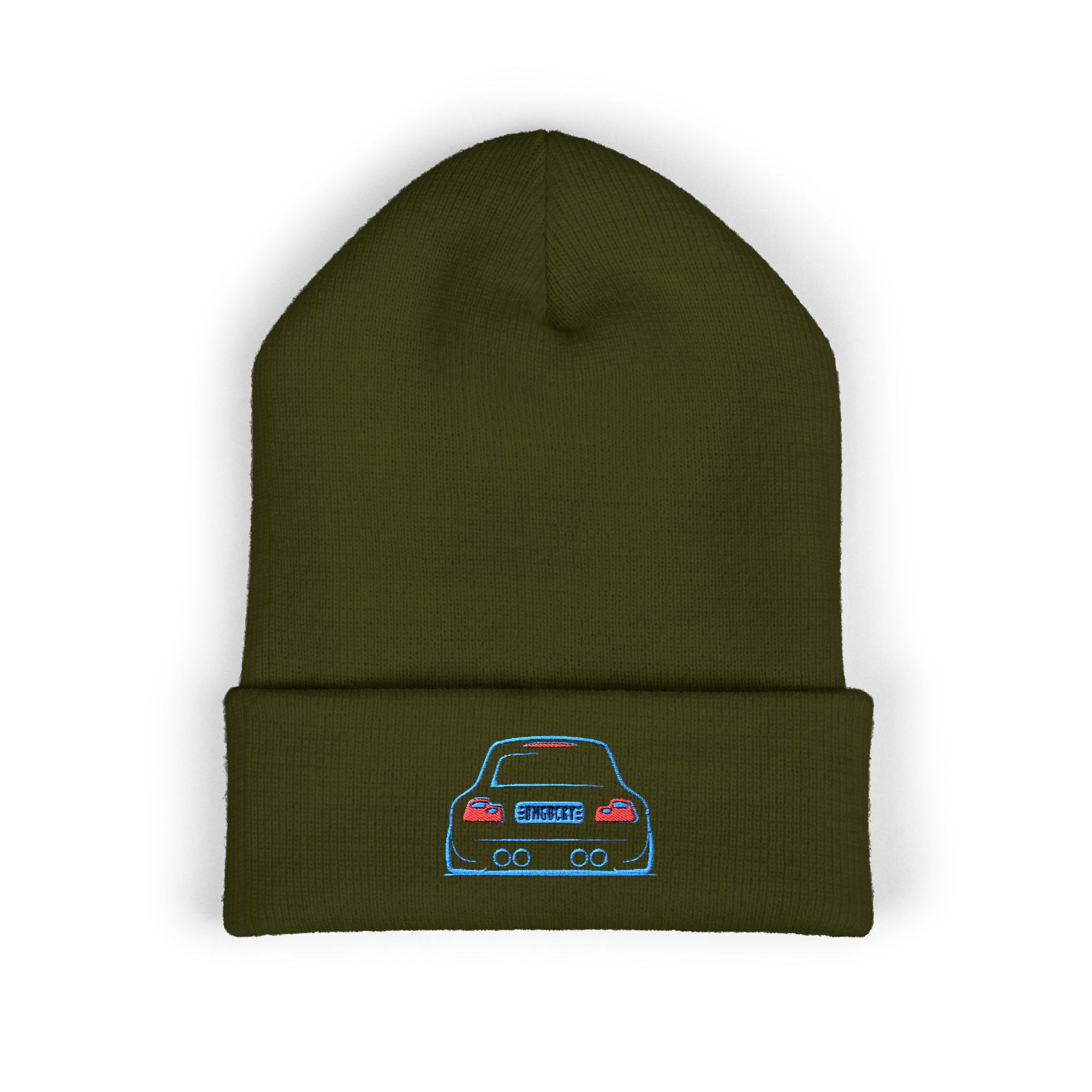 OMGBEKY Coupe Beanie - with Embroidered Car Design