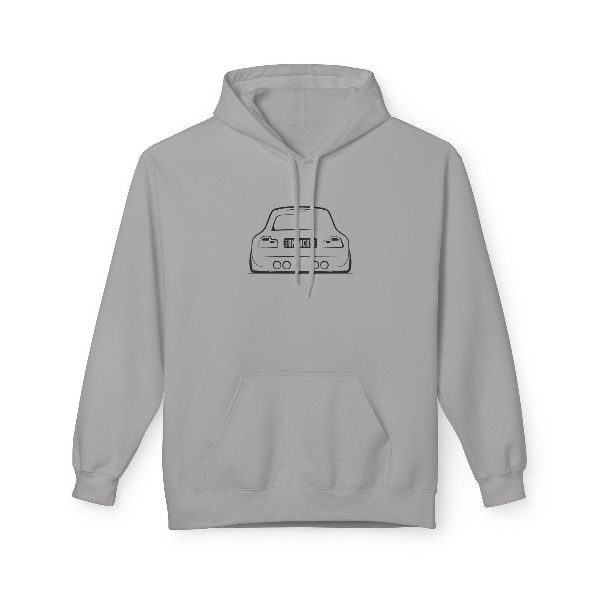 OMGBEKY Black Coupe Silhouette Hoodie - Unisex Gildan Classic Softstyle Fleece Drawstring Hoodie