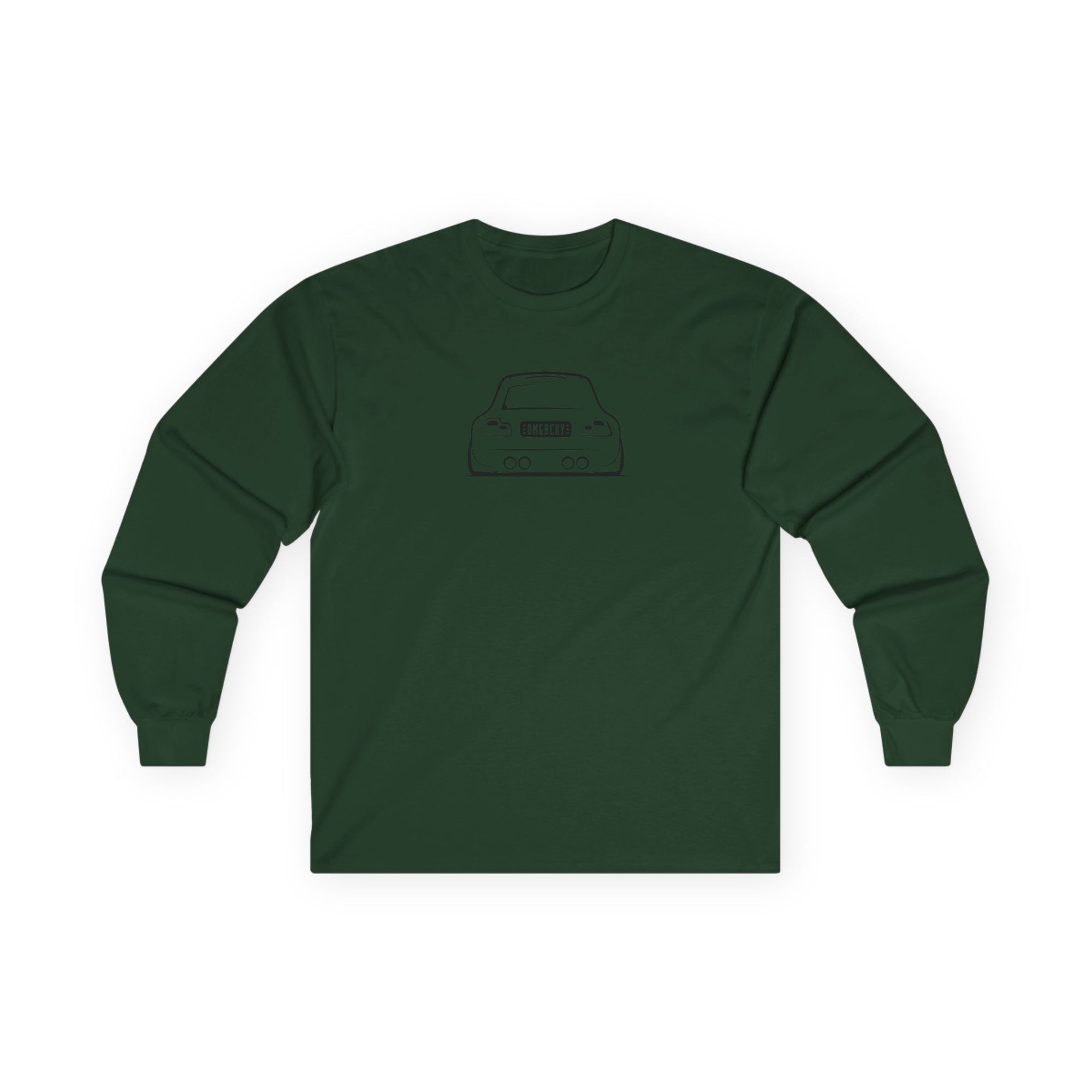 OMGBEKY Black Coupe Silhouette Long Sleeve Tee - Unisex Gildan Classic Ultra Cotton Long Sleeve T-Shirt