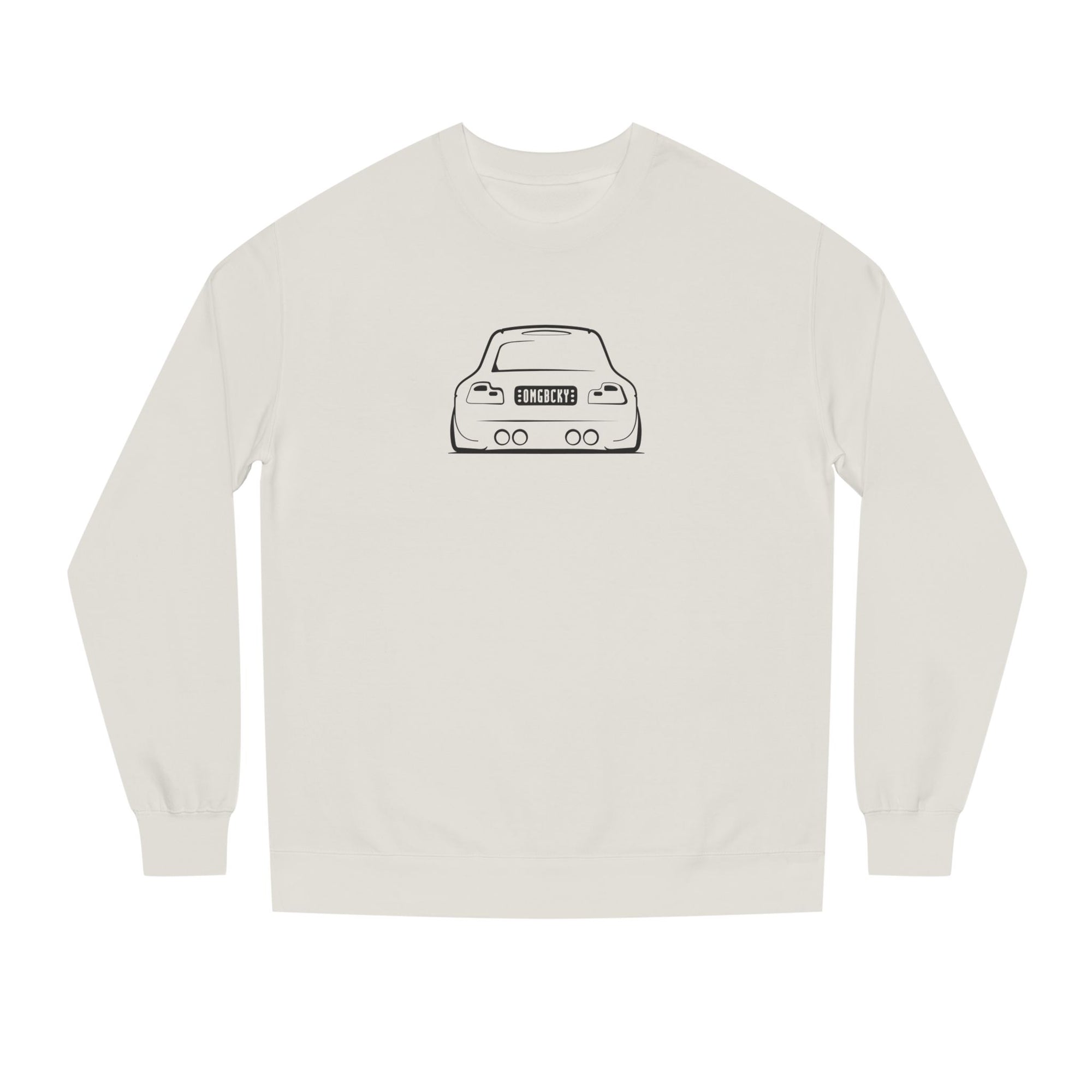 OMGBEKY Black Coupe Silhouette Sweatshirt - Unisex Independent Trading Company Crew Neck Fleece Sweatshirt