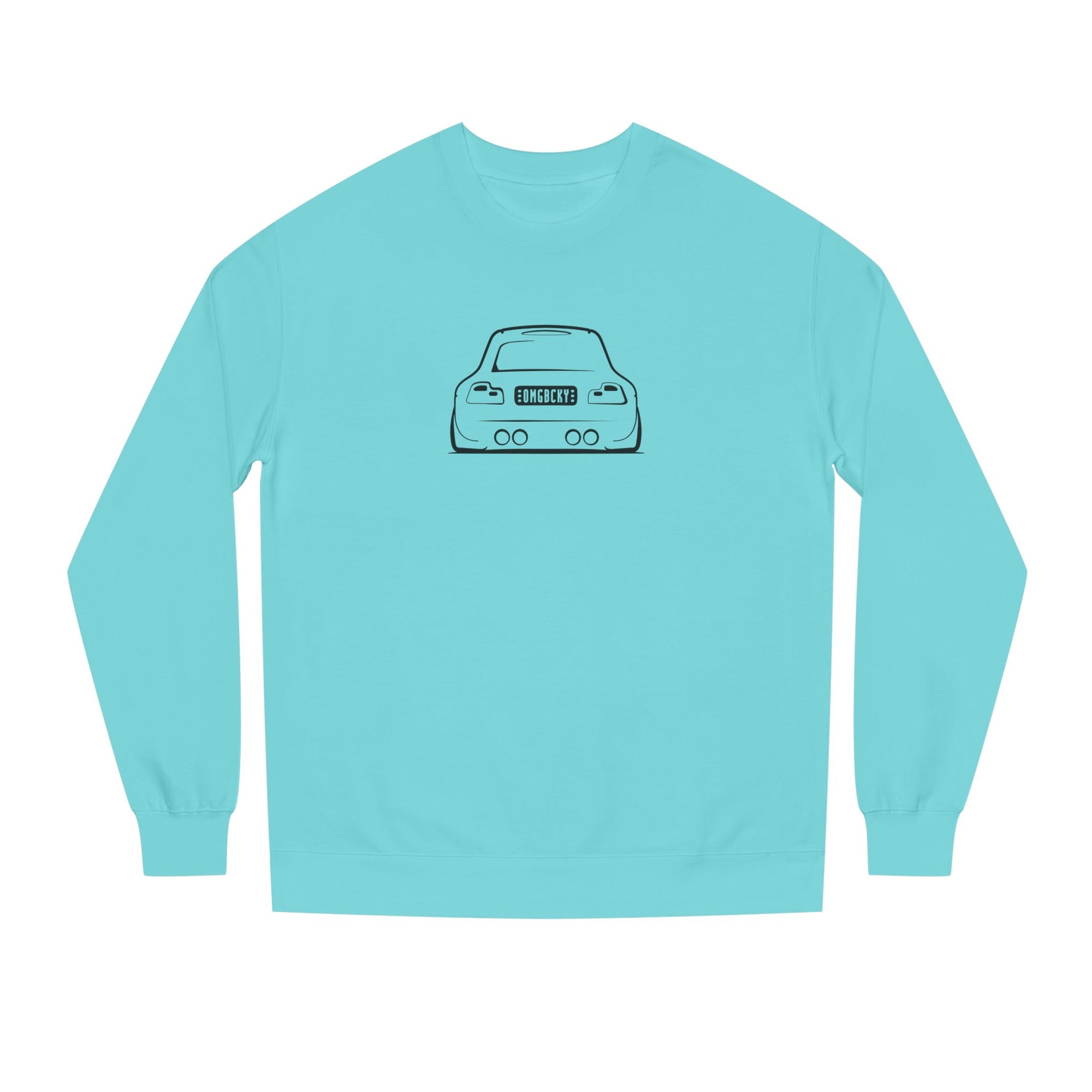 OMGBEKY Black Coupe Silhouette Sweatshirt - Unisex Independent Trading Company Crew Neck Fleece Sweatshirt
