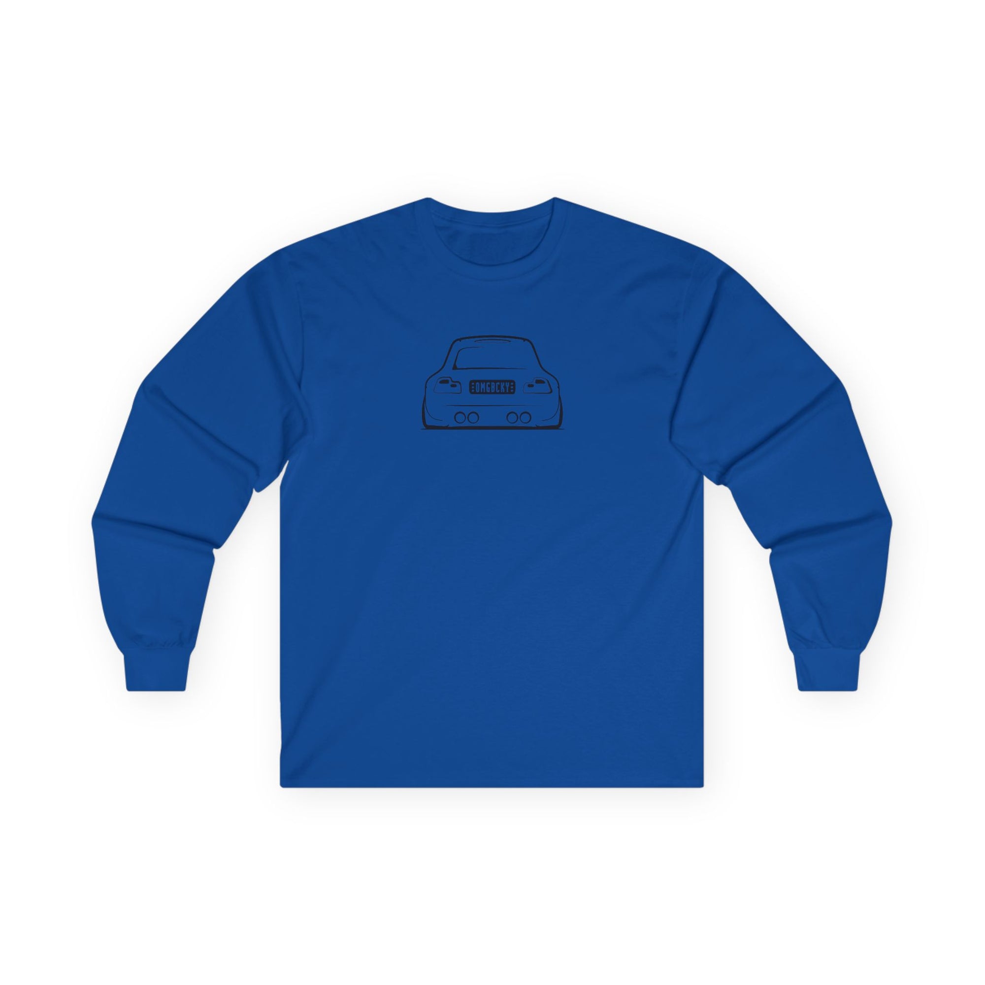 OMGBEKY Black Coupe Silhouette Long Sleeve Tee - Unisex Gildan Classic Ultra Cotton Long Sleeve T-Shirt
