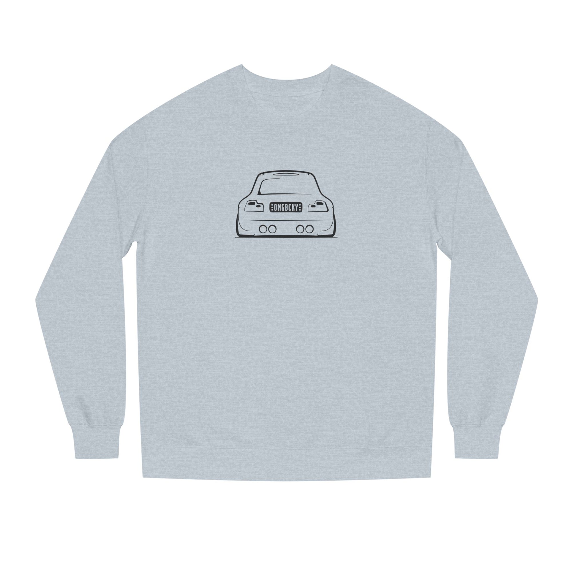 OMGBEKY Black Coupe Silhouette Sweatshirt - Unisex Independent Trading Company Crew Neck Fleece Sweatshirt