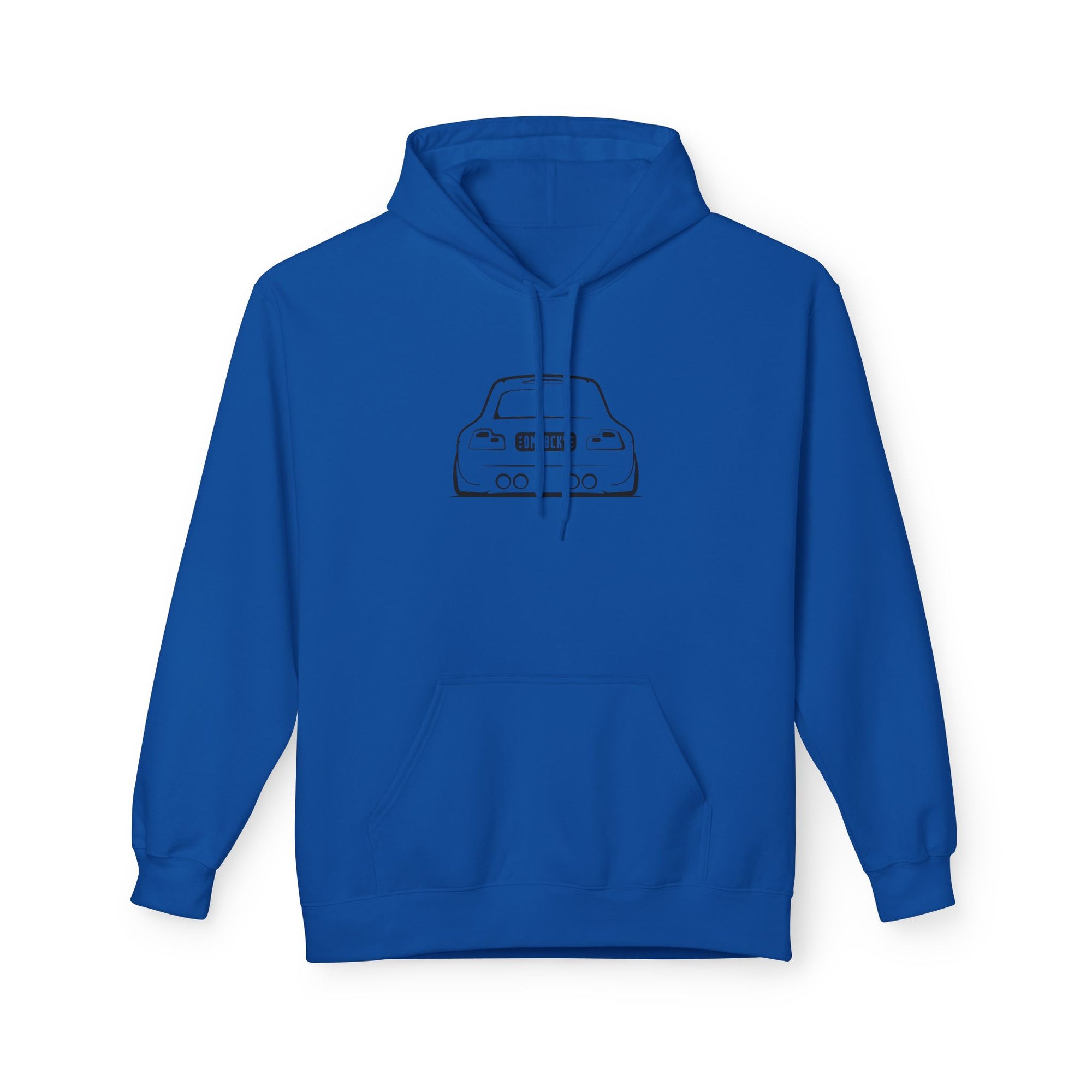 OMGBEKY Black Coupe Silhouette Hoodie - Unisex Gildan Classic Softstyle Fleece Drawstring Hoodie