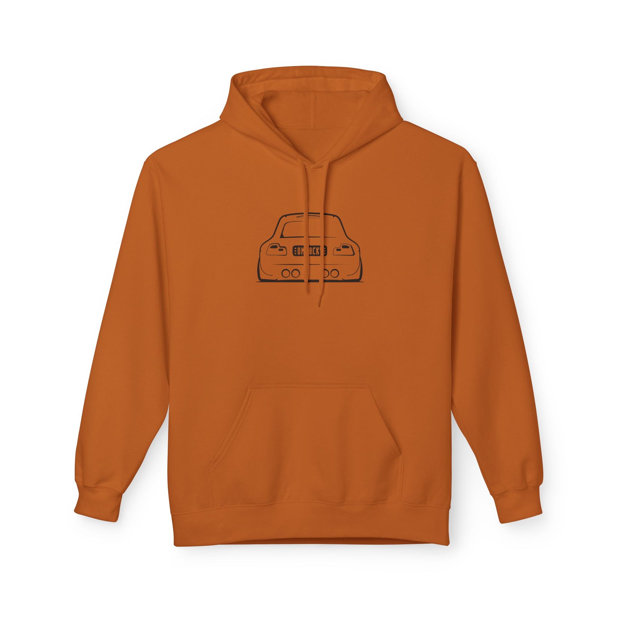 OMGBEKY Black Coupe Silhouette Hoodie - Unisex Gildan Classic Softstyle Fleece Drawstring Hoodie