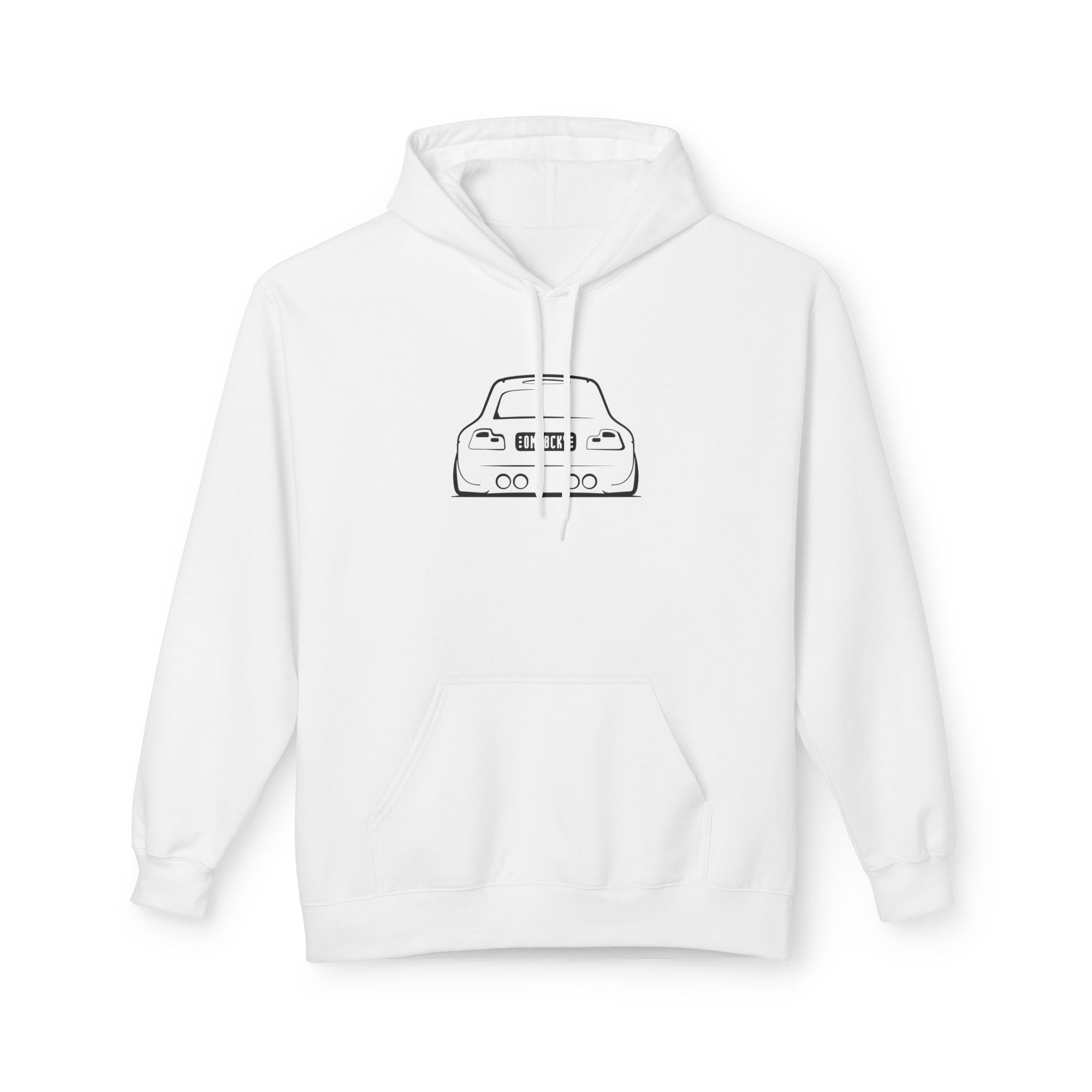 OMGBEKY Black Coupe Silhouette Hoodie - Unisex Gildan Classic Softstyle Fleece Drawstring Hoodie