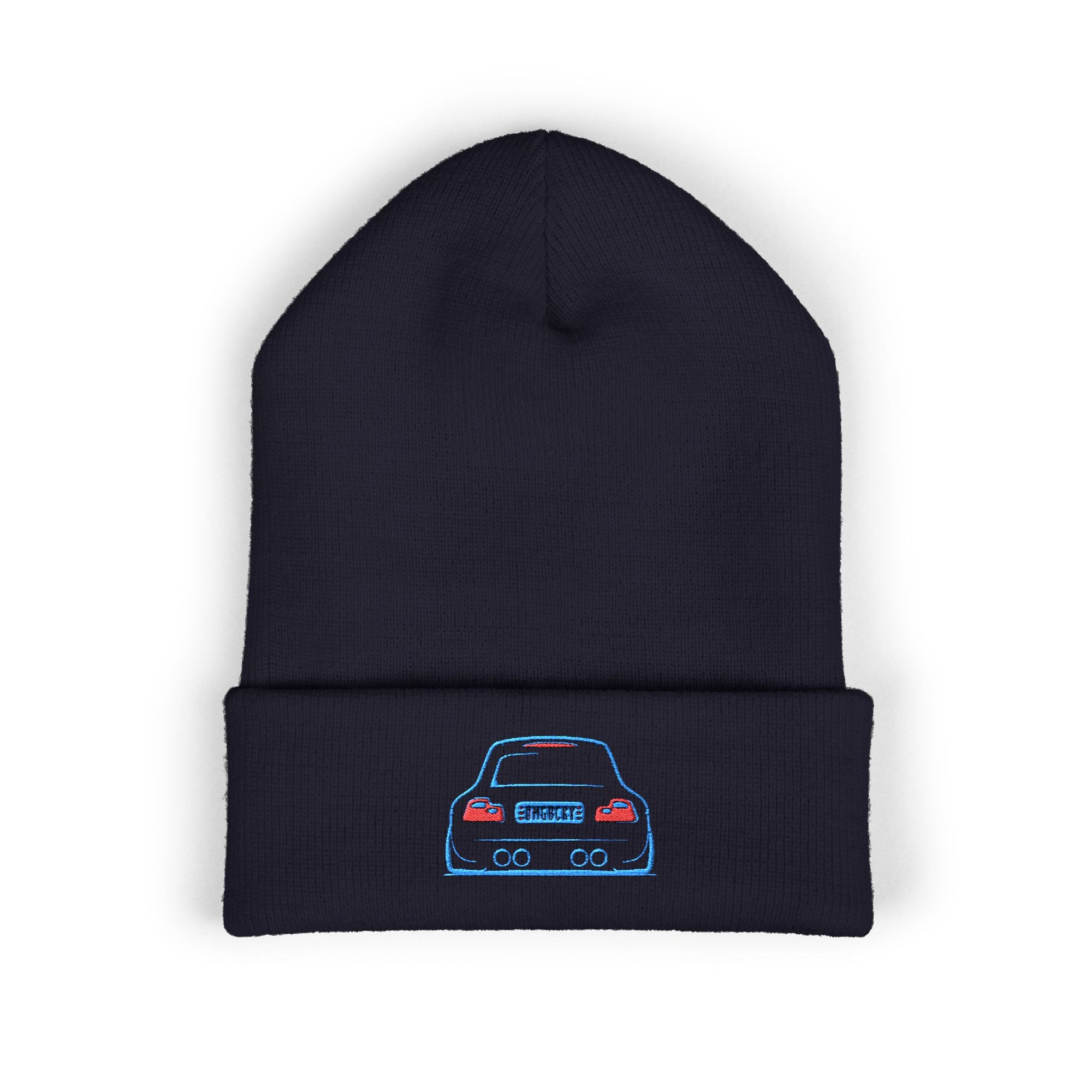 OMGBEKY Coupe Beanie - with Embroidered Car Design