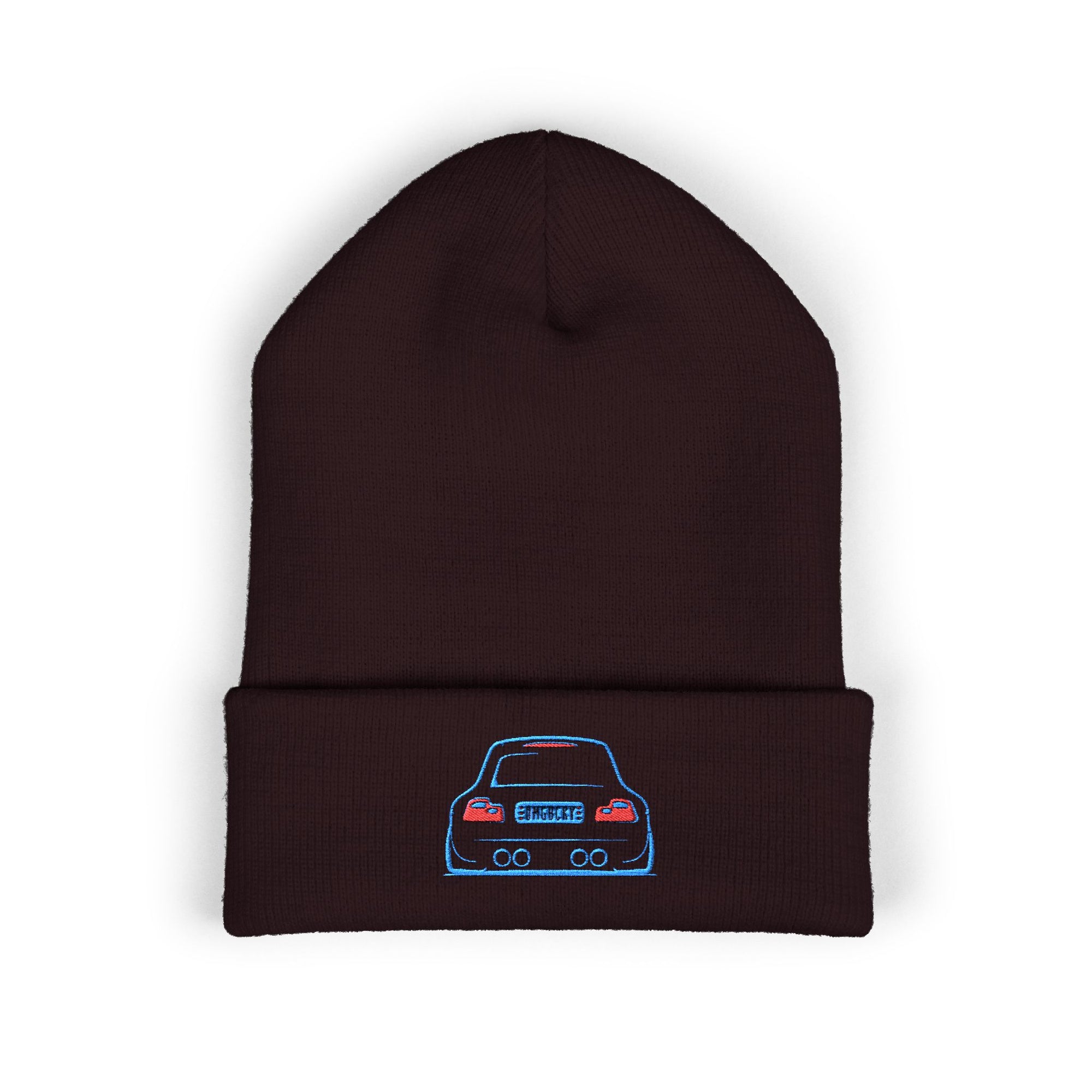 OMGBEKY Coupe Beanie - with Embroidered Car Design