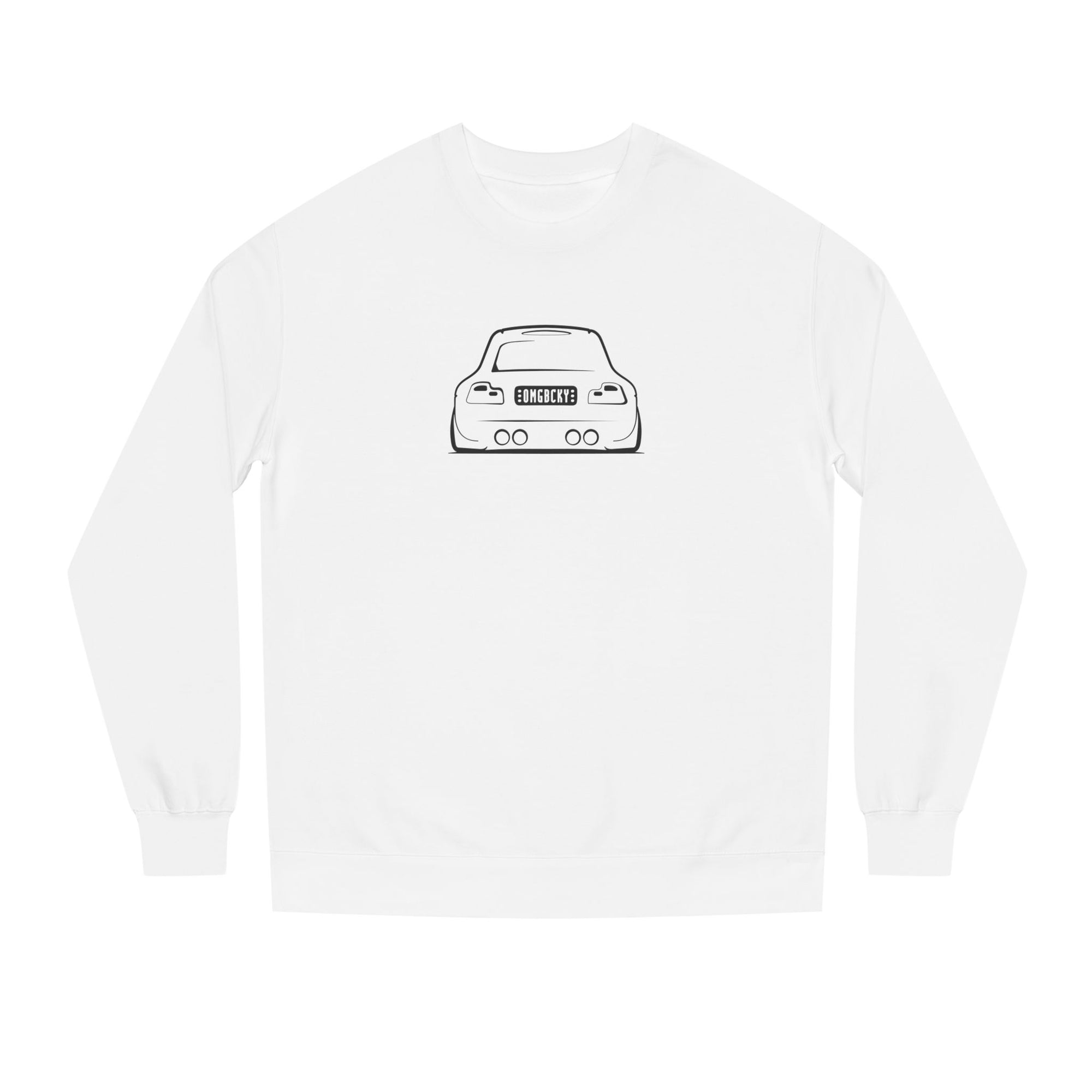 OMGBEKY Black Coupe Silhouette Sweatshirt - Unisex Independent Trading Company Crew Neck Fleece Sweatshirt