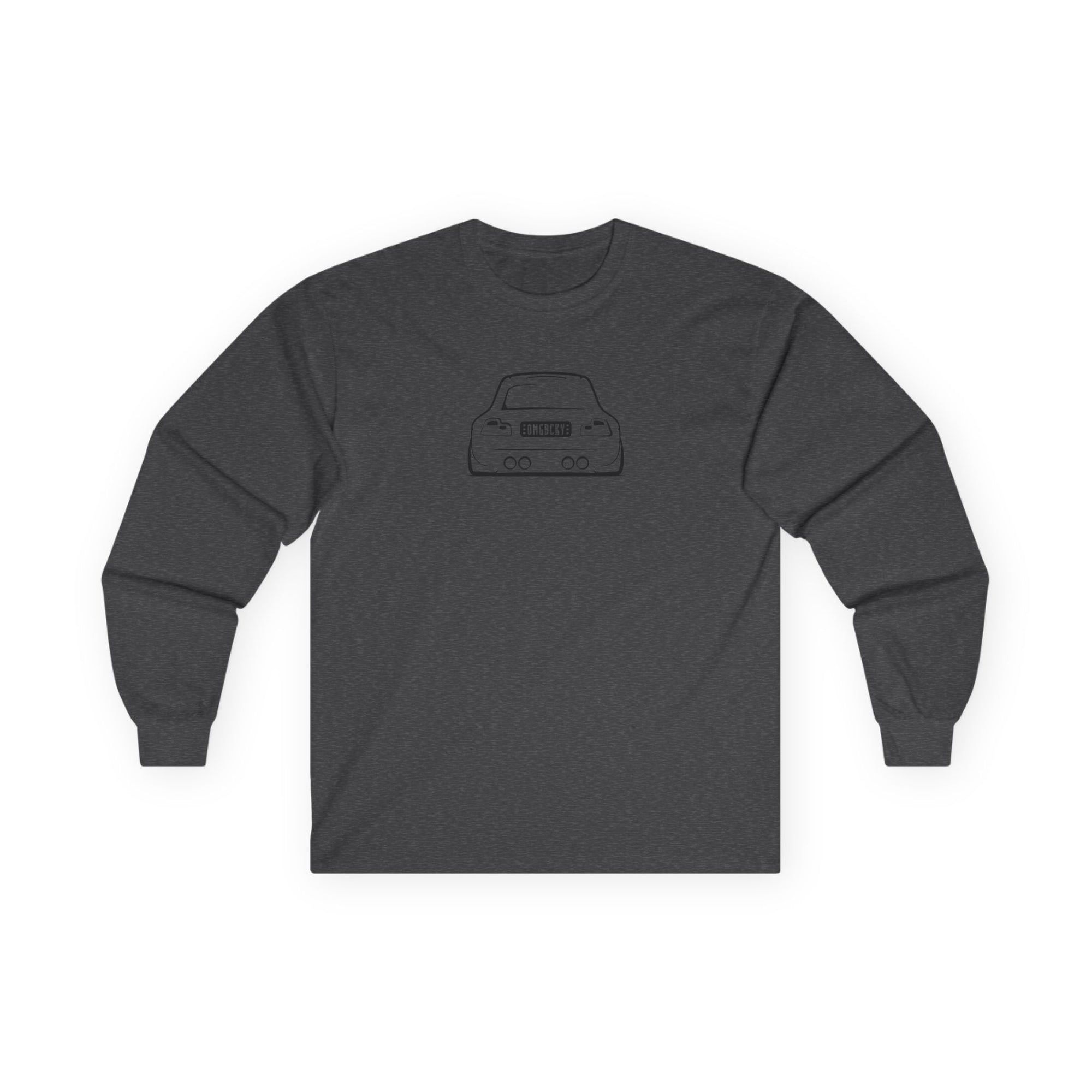 OMGBEKY Black Coupe Silhouette Long Sleeve Tee - Unisex Gildan Classic Ultra Cotton Long Sleeve T-Shirt