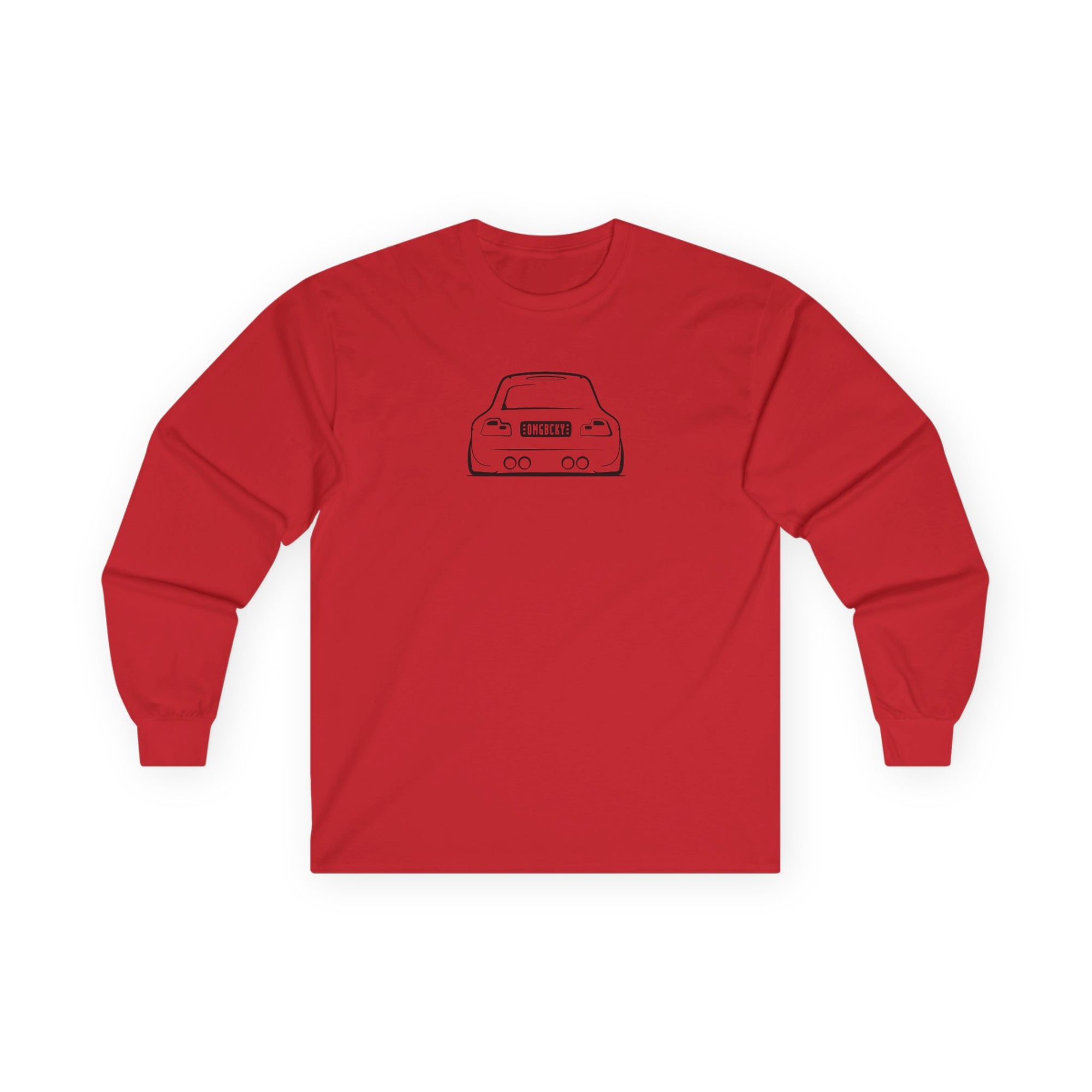 OMGBEKY Black Coupe Silhouette Long Sleeve Tee - Unisex Gildan Classic Ultra Cotton Long Sleeve T-Shirt