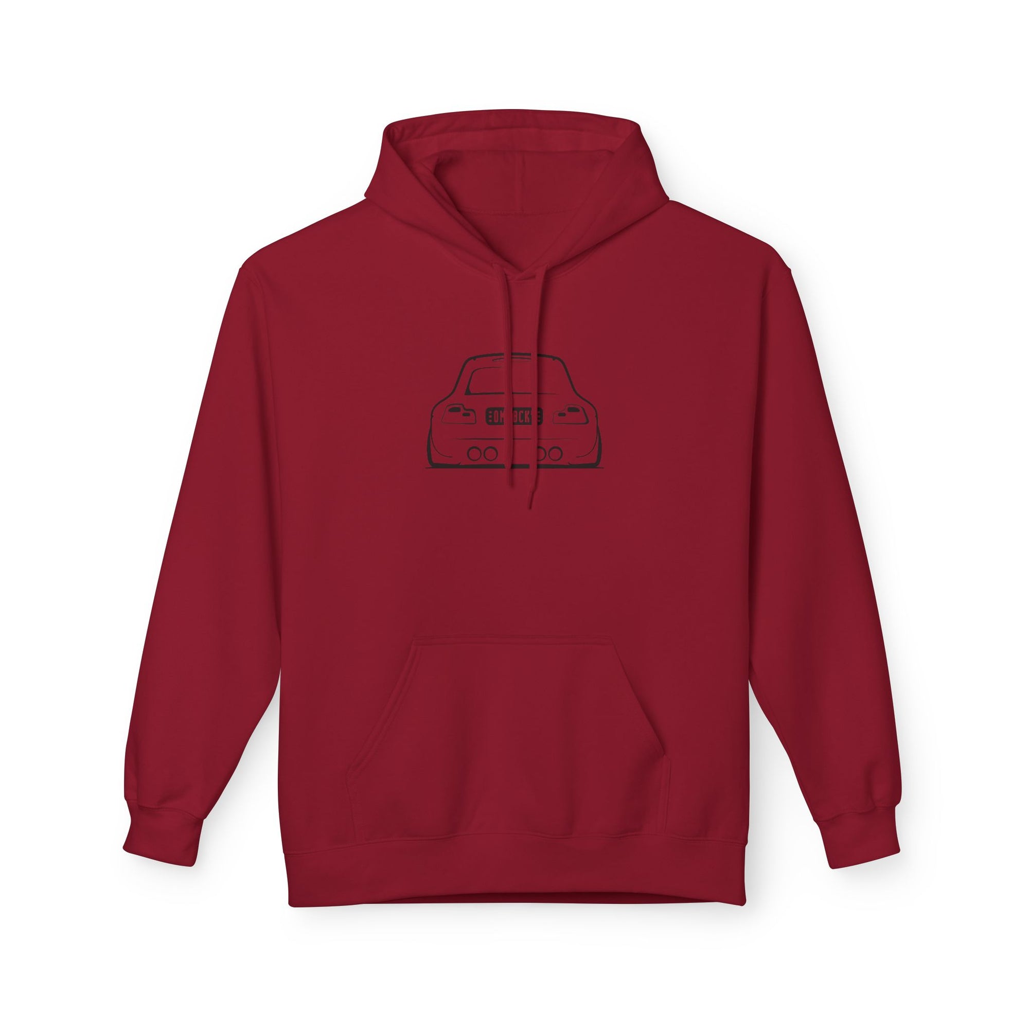 OMGBEKY Black Coupe Silhouette Hoodie - Unisex Gildan Classic Softstyle Fleece Drawstring Hoodie