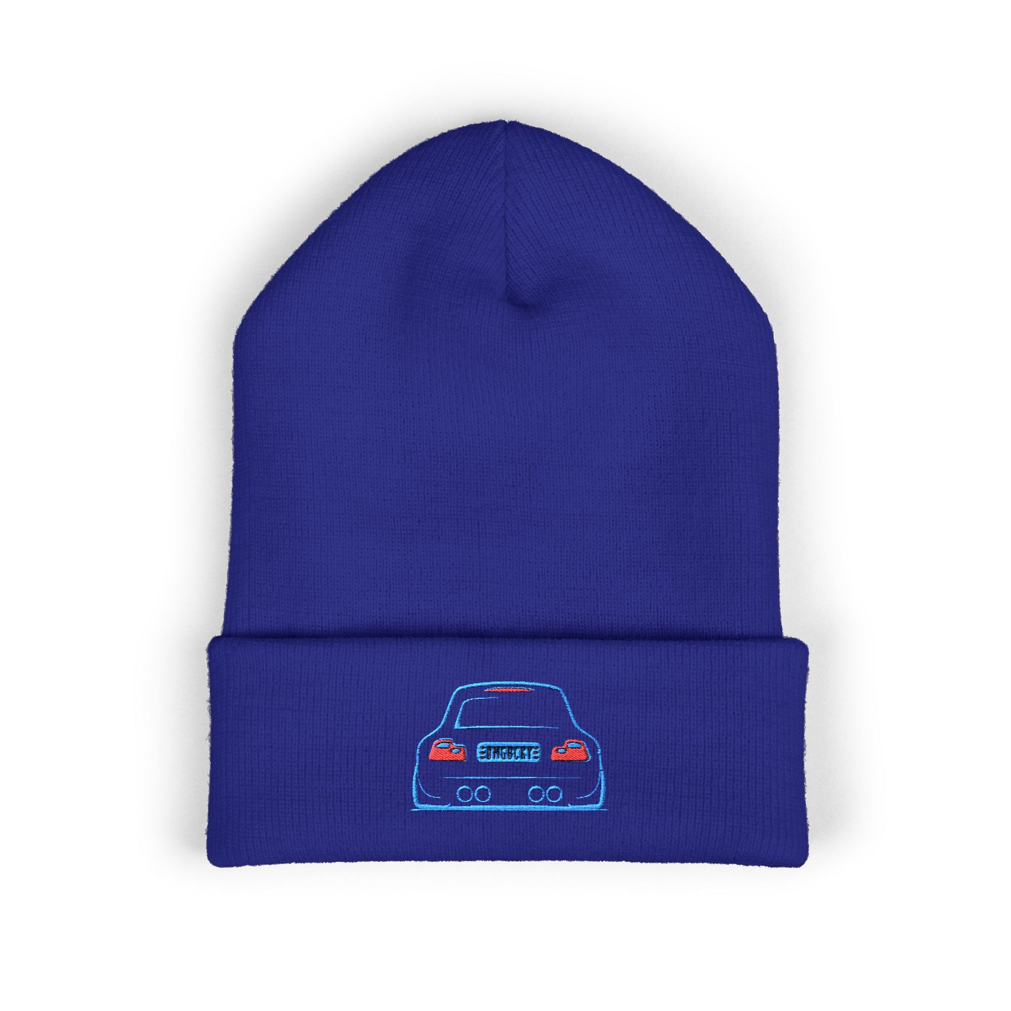 OMGBEKY Coupe Beanie - with Embroidered Car Design