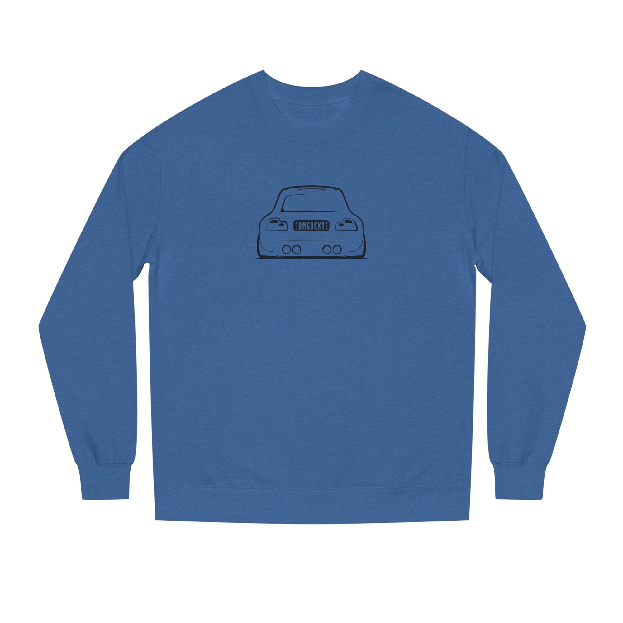 OMGBEKY Black Coupe Silhouette Sweatshirt - Unisex Independent Trading Company Crew Neck Fleece Sweatshirt