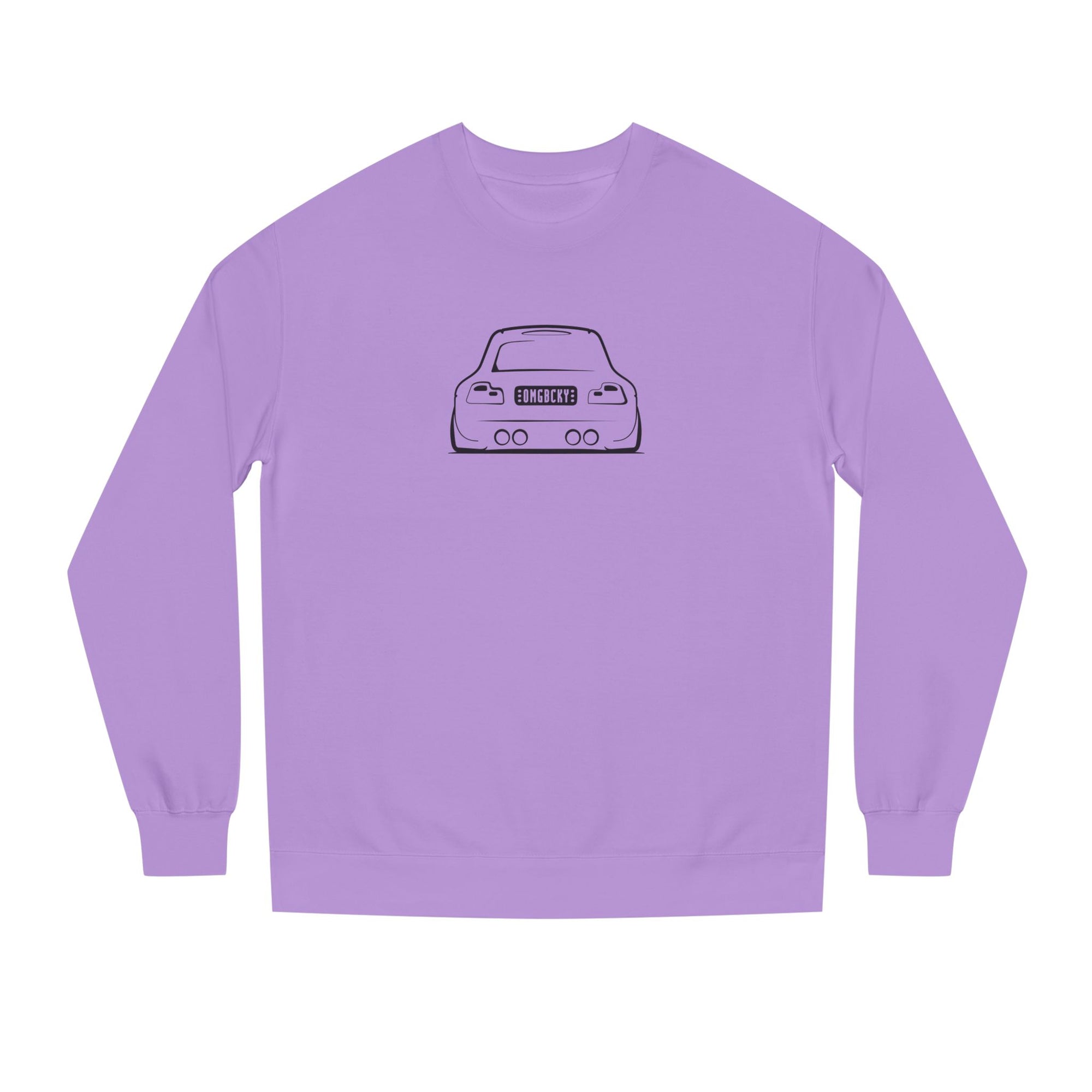 OMGBEKY Black Coupe Silhouette Sweatshirt - Unisex Independent Trading Company Crew Neck Fleece Sweatshirt