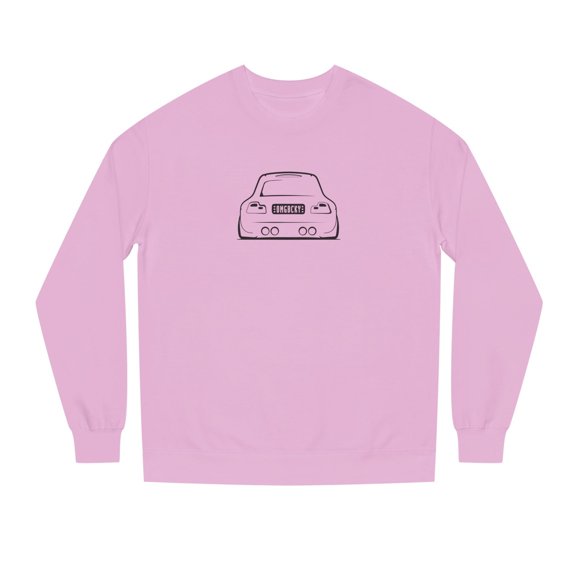 OMGBEKY Black Coupe Silhouette Sweatshirt - Unisex Independent Trading Company Crew Neck Fleece Sweatshirt
