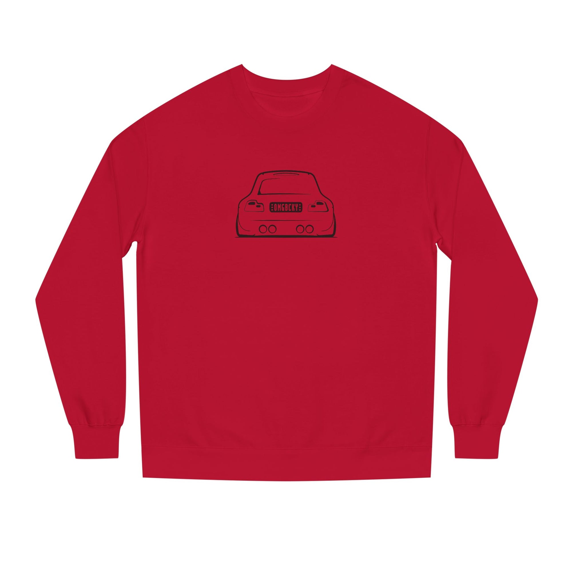 OMGBEKY Black Coupe Silhouette Sweatshirt - Unisex Independent Trading Company Crew Neck Fleece Sweatshirt