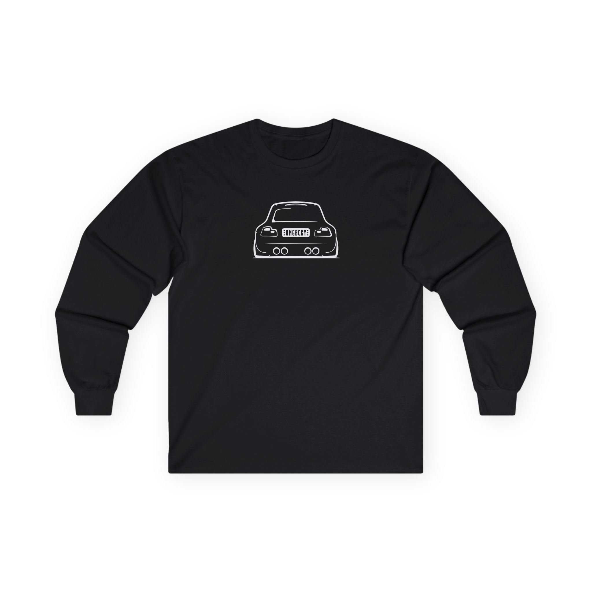 OMGBCKY White Coupe Silhouette Long Sleeve Tee - Unisex Gildan Classic Ultra Cotton Long Sleeve T-Shirt