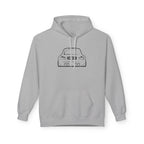 OMGBCKY Black Coupe Silhouette Hoodie - Unisex Gildan Classic Softstyle Fleece Drawstring Hoodie