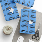 M Coupe Wrapping Paper | Blue | Three Sizes | Glossy or Matte