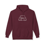 OMGBCKY White Coupe Silhouette Hoodie - Unisex Gildan Classic Softstyle Fleece Drawstring Hoodie