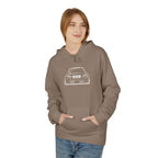 OMGBCKY White Coupe Silhouette Hoodie - Unisex Gildan Classic Softstyle Fleece Drawstring Hoodie
