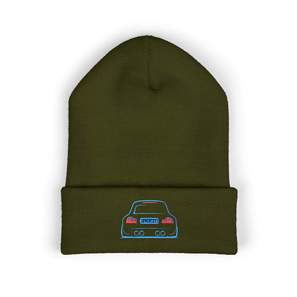 OMGBEKY Coupe Beanie - with Embroidered Car Design