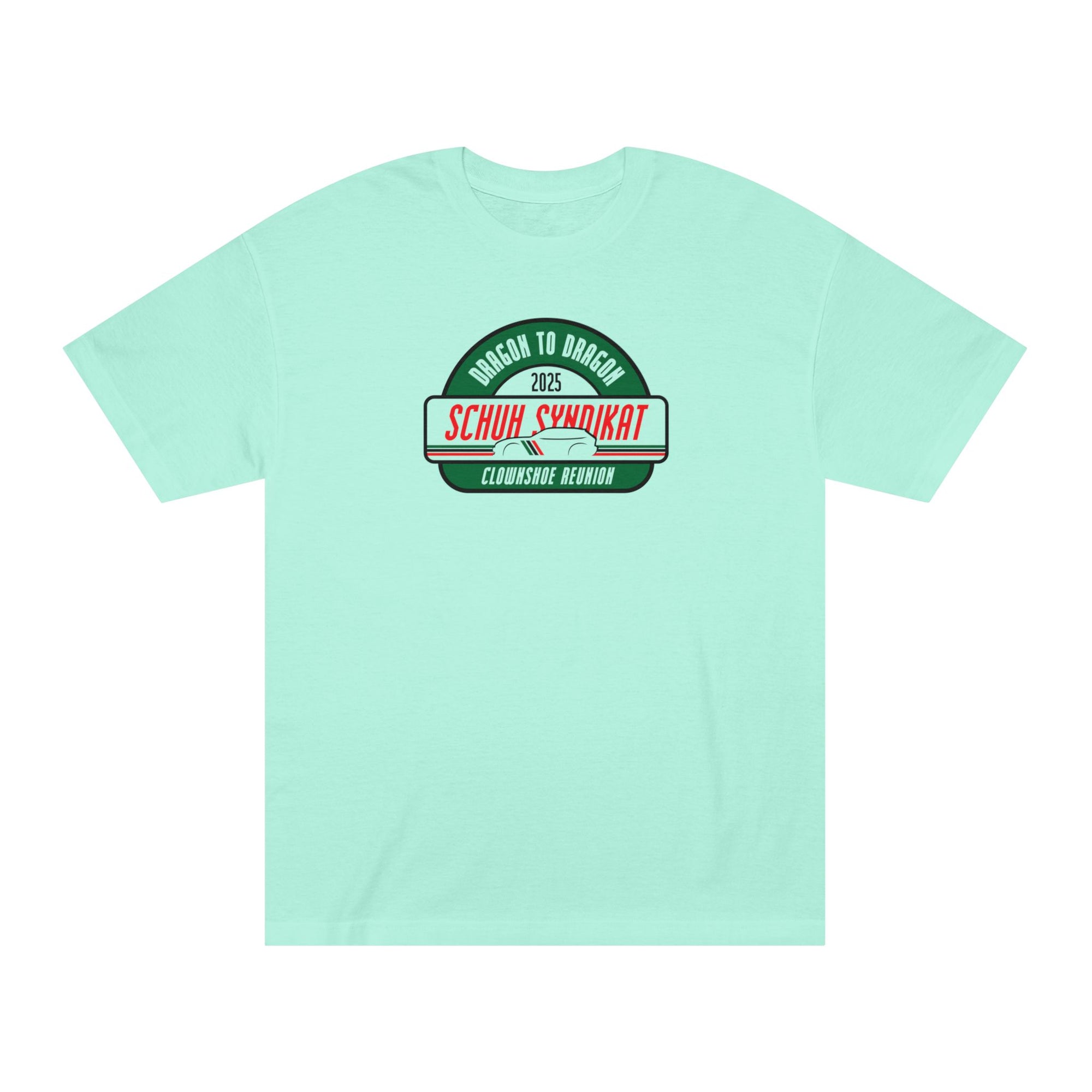 Schuh Syndikat Dragon to Dragon 2025 Clownshoe Reunion Tee - Unisex American Apparel Classic T-Shirt