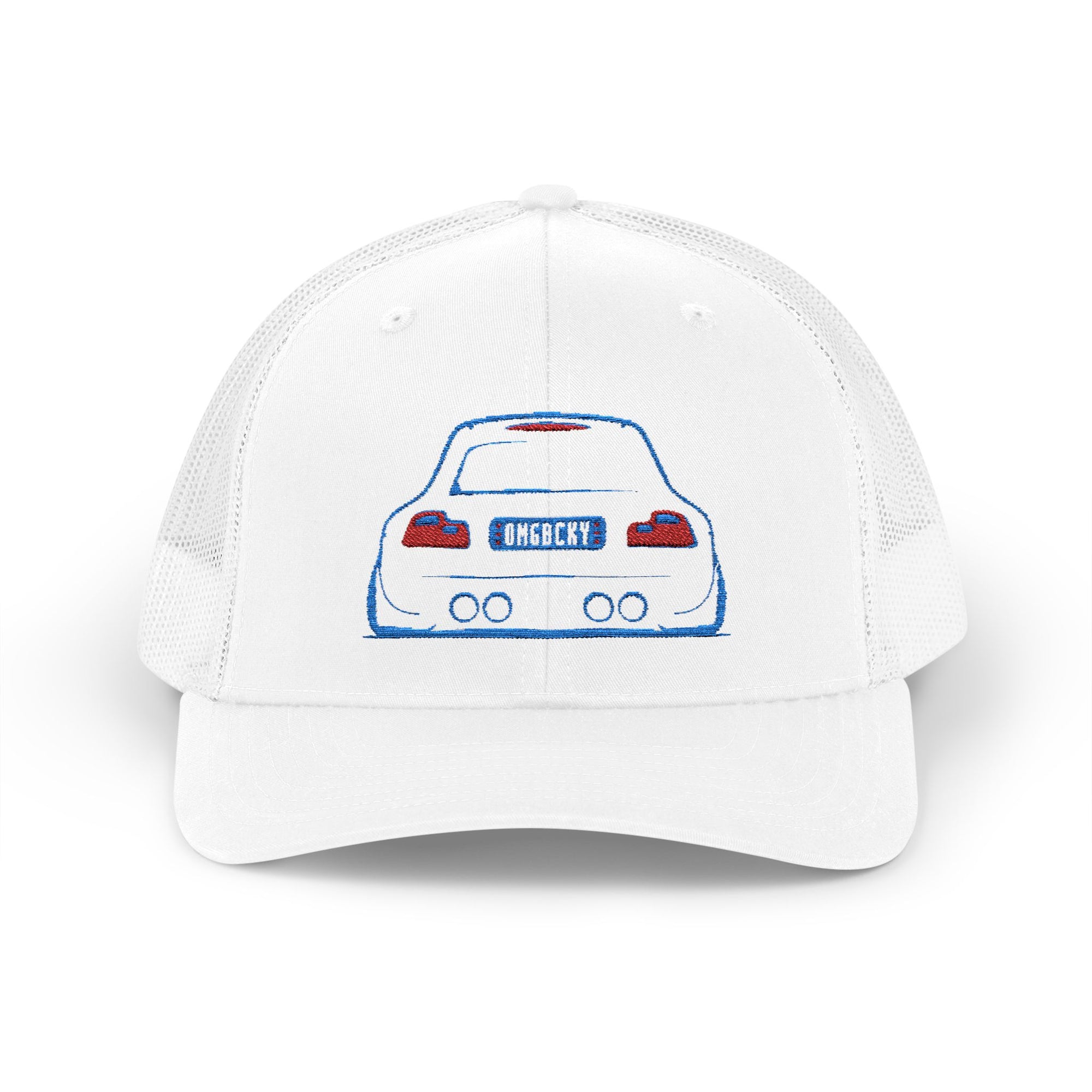 OMGBEKY Coupe Snapback Trucker Cap - Trucker Hat with Embroidered Car Design