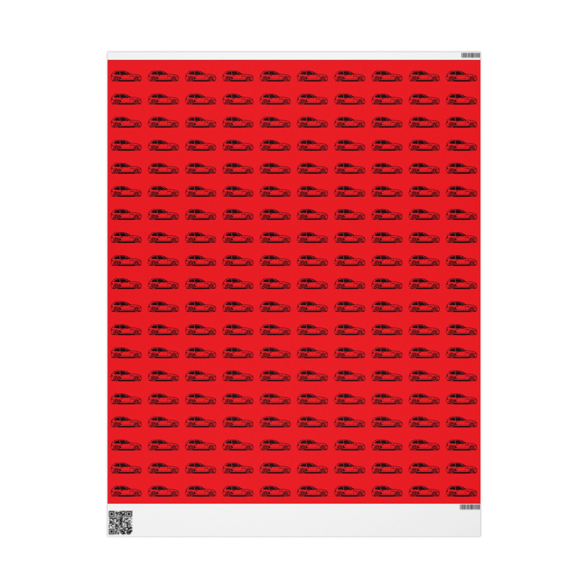 M Coupe Wrapping Paper | Red | Three Sizes | Glossy or Matte