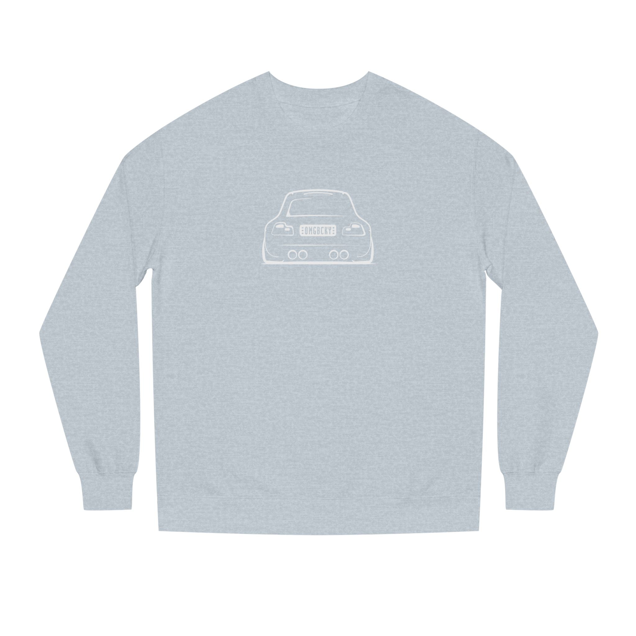 OMGBCKY White Coupe Silhouette Sweatshirt - Unisex Independent Trading Company Crew Neck Fleece Sweatshirt