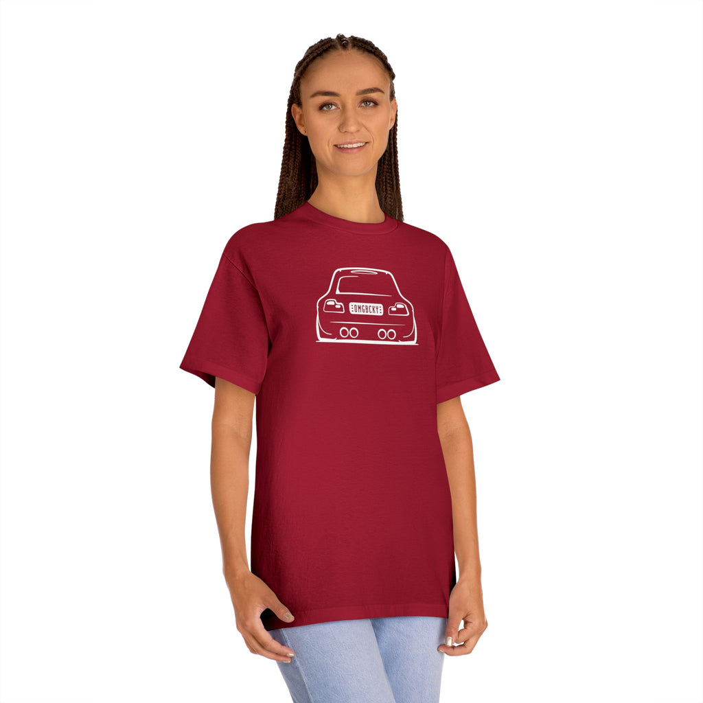 OMGBCKY White Coupe Silhouette Tee - Unisex American Apparel Classic T-Shirt