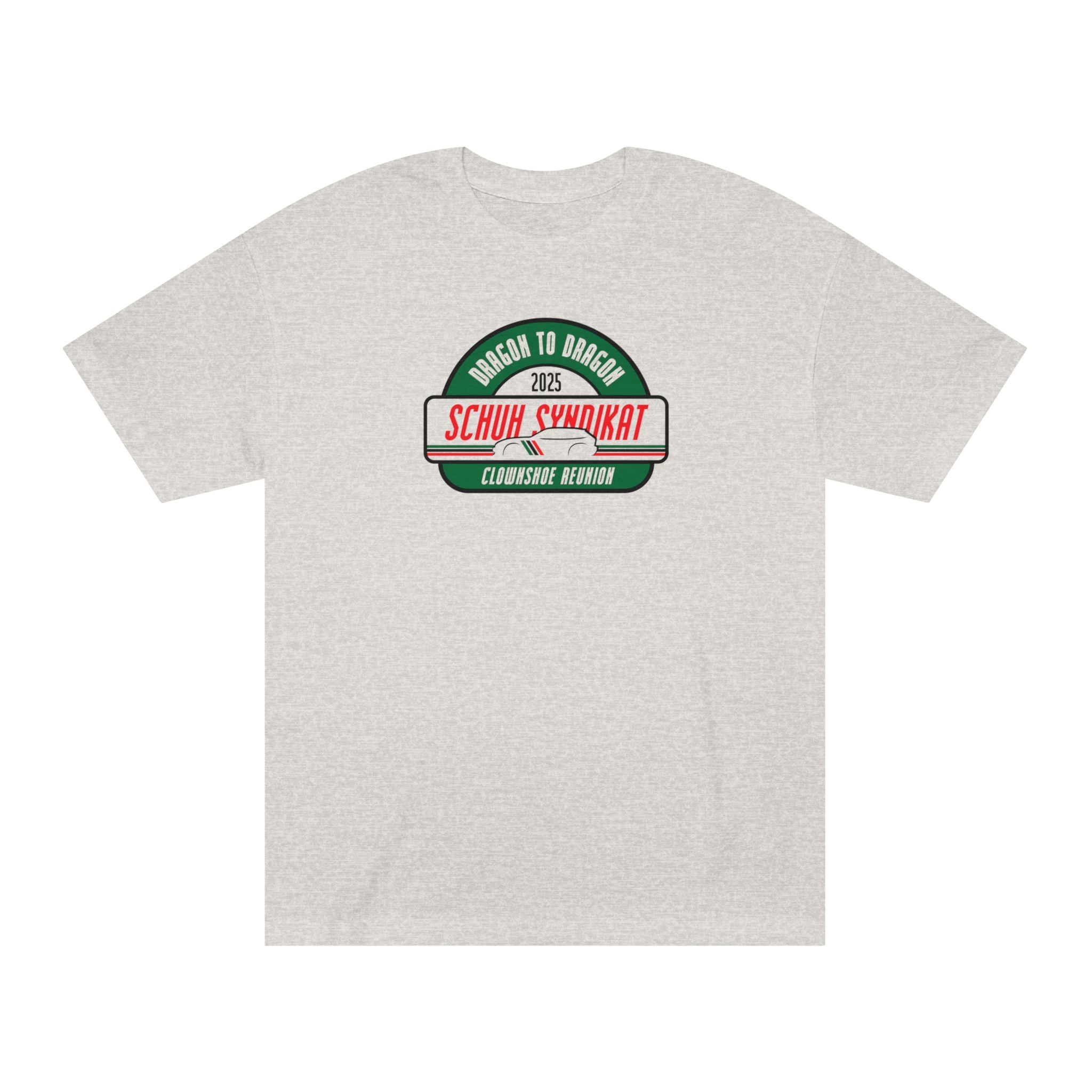 Schuh Syndikat Dragon to Dragon 2025 Clownshoe Reunion Tee - Unisex American Apparel Classic T-Shirt