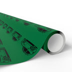 M Coupe Wrapping Paper | Green | Three Sizes | Glossy or Matte