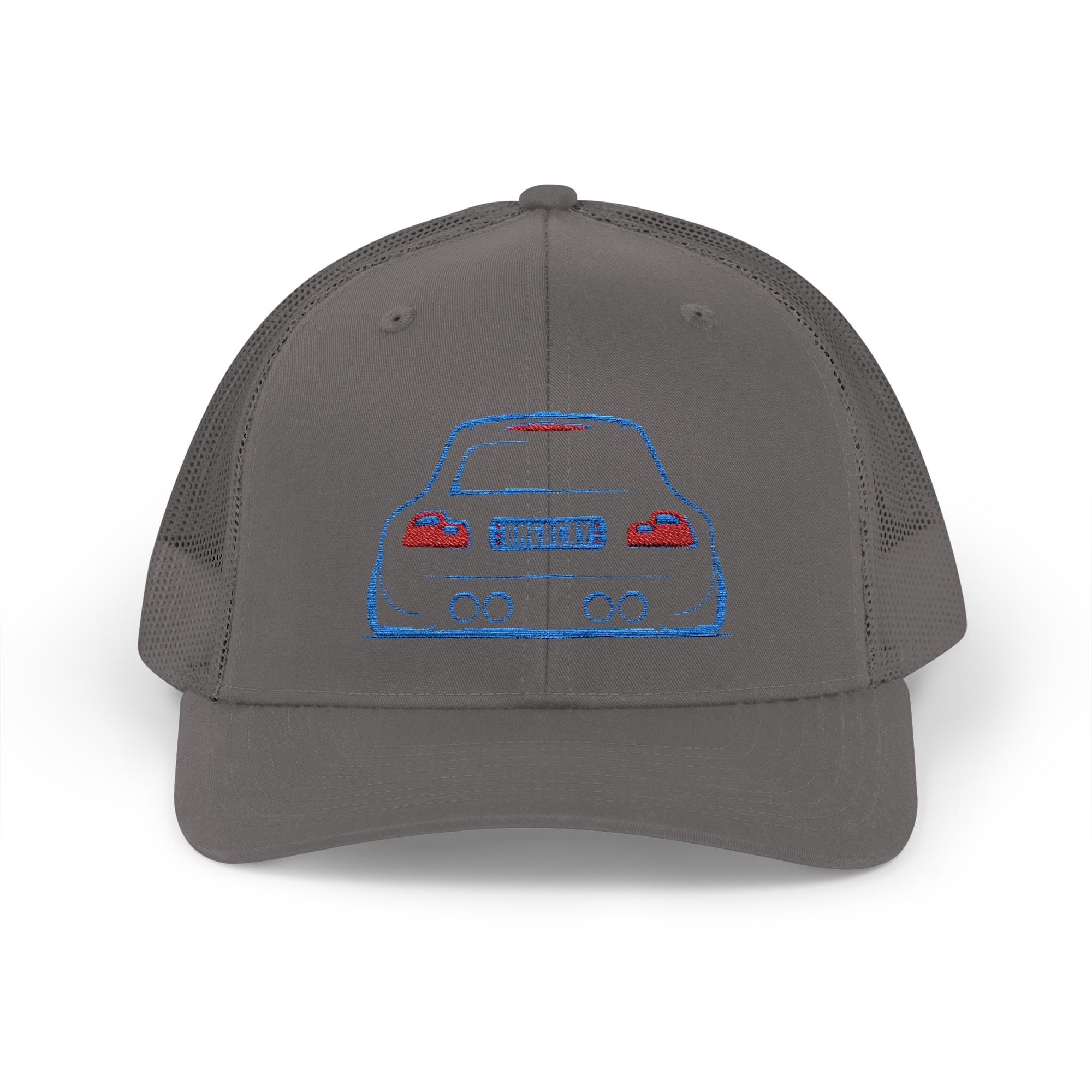 OMGBEKY Coupe Snapback Trucker Cap - Trucker Hat with Embroidered Car Design