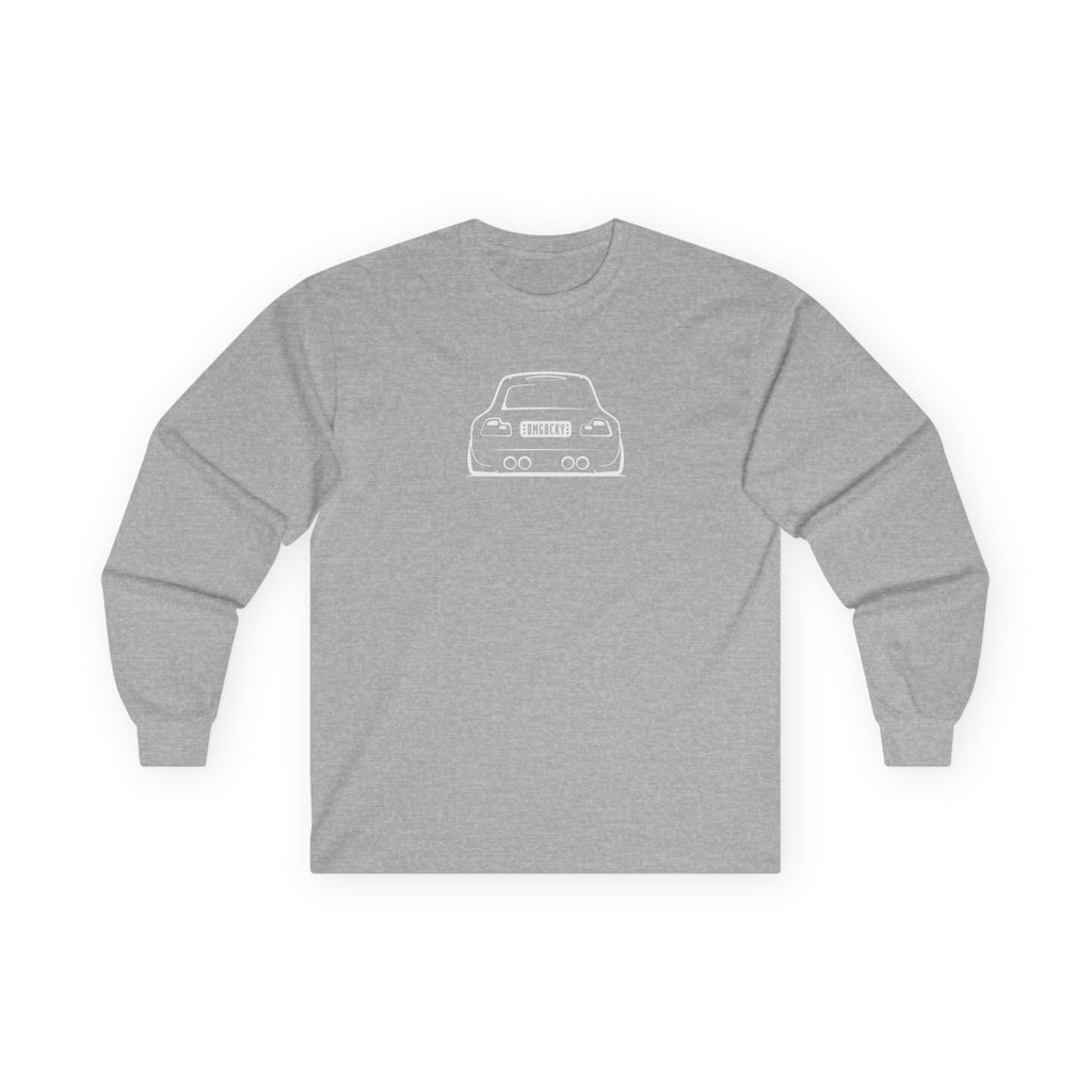 OMGBCKY White Coupe Silhouette Long Sleeve Tee - Unisex Gildan Classic Ultra Cotton Long Sleeve T-Shirt