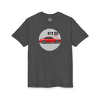 James' Red 911 T-Shirt — Gildan Brand, lightweight DryBlend T-Shirt