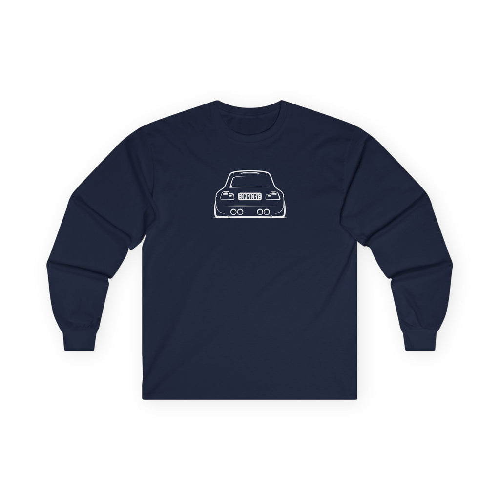 OMGBCKY White Coupe Silhouette Long Sleeve Tee - Unisex Gildan Classic Ultra Cotton Long Sleeve T-Shirt
