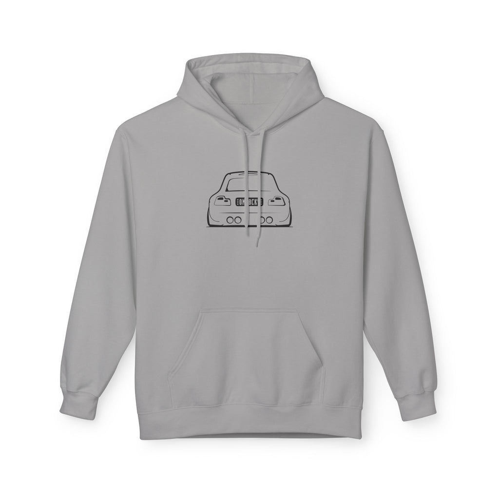 OMGBEKY Black Coupe Silhouette Hoodie - Unisex Gildan Classic Softstyle Fleece Drawstring Hoodie