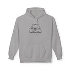 OMGBEKY Black Coupe Silhouette Hoodie - Unisex Gildan Classic Softstyle Fleece Drawstring Hoodie