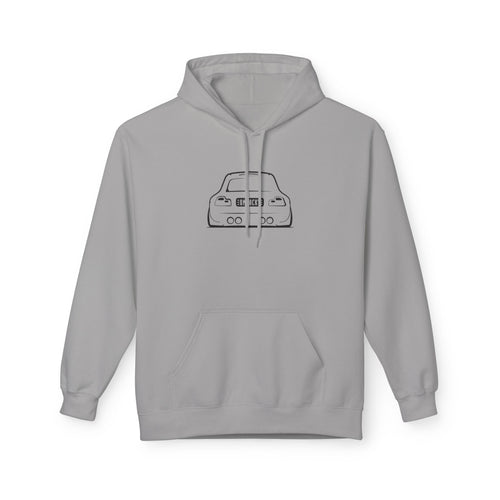 OMGBEKY Black Coupe Silhouette Hoodie - Unisex Gildan Classic Softstyle Fleece Drawstring Hoodie