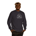 OMGBCKY White Coupe Silhouette Sweatshirt - Unisex Independent Trading Company Crew Neck Fleece Sweatshirt