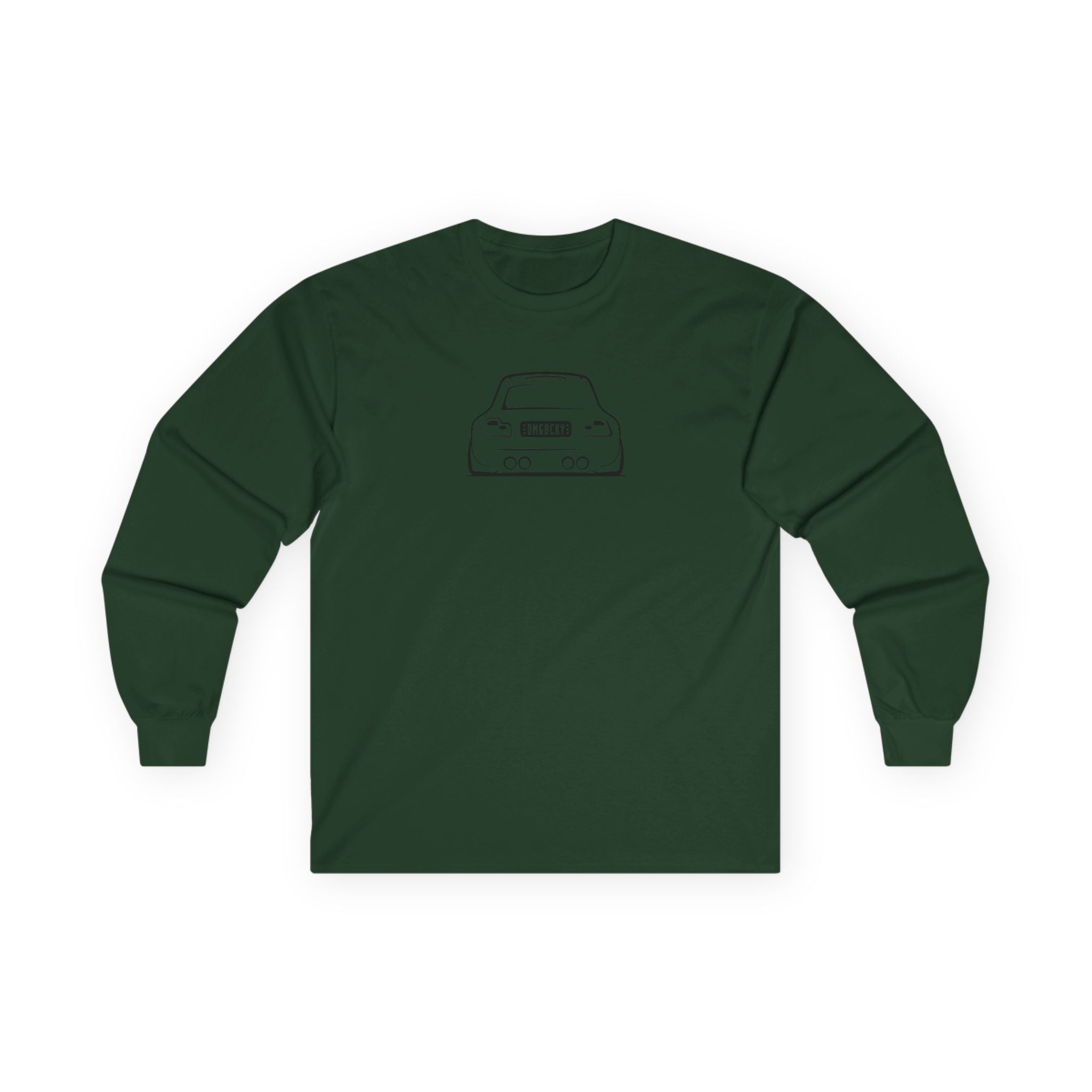 OMGBCKY Black Coupe Silhouette Long Sleeve Tee - Unisex Gildan Classic Ultra Cotton Long Sleeve T-Shirt