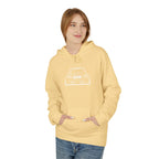 OMGBCKY White Coupe Silhouette Hoodie - Unisex Gildan Classic Softstyle Fleece Drawstring Hoodie