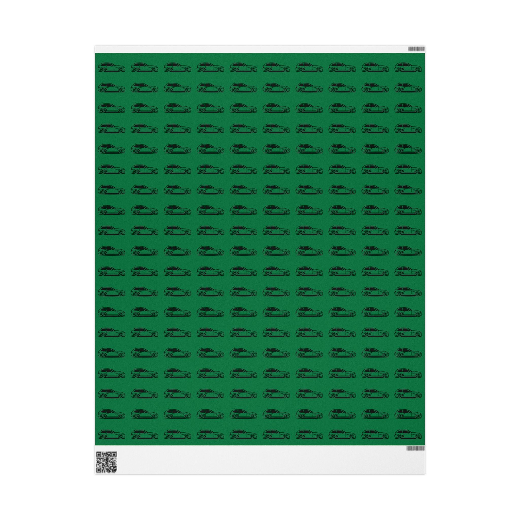 M Coupe Wrapping Paper | Green | Three Sizes | Glossy or Matte