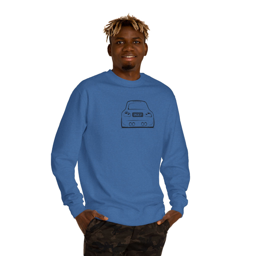 OMGBCKY Black Coupe Silhouette Sweatshirt - Unisex Independent Trading Company Crew Neck Fleece Sweatshirt