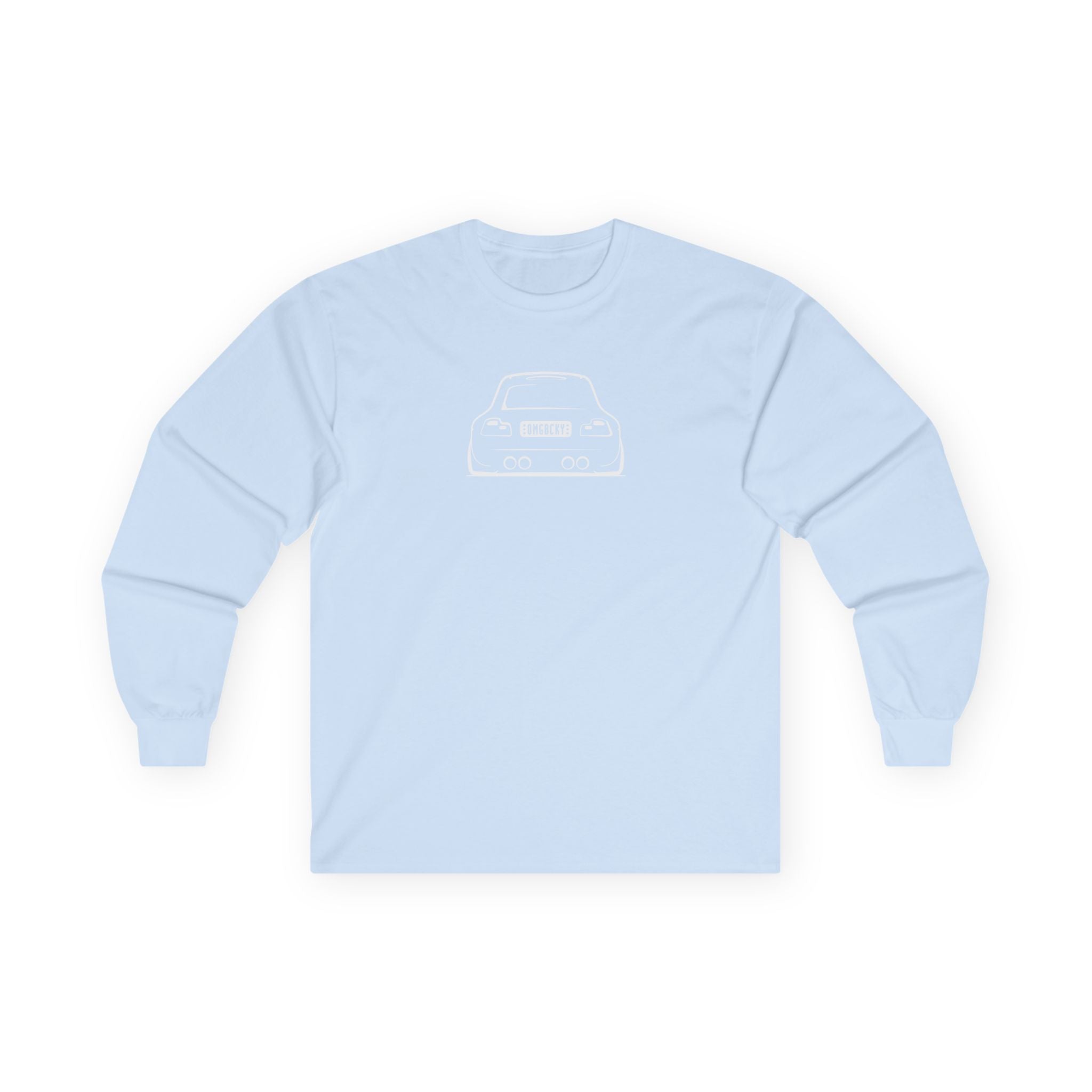 OMGBCKY White Coupe Silhouette Long Sleeve Tee - Unisex Gildan Classic Ultra Cotton Long Sleeve T-Shirt