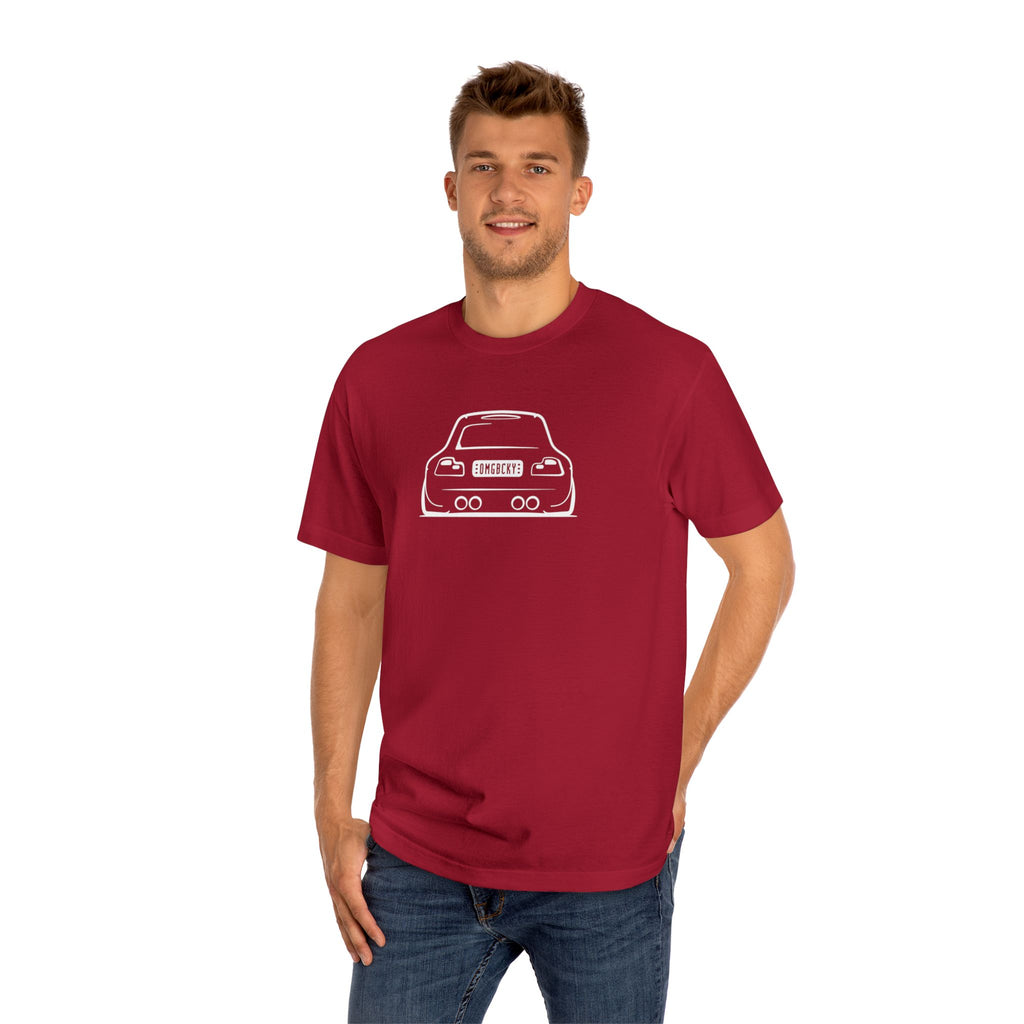OMGBCKY White Coupe Silhouette Tee - Unisex American Apparel Classic T-Shirt