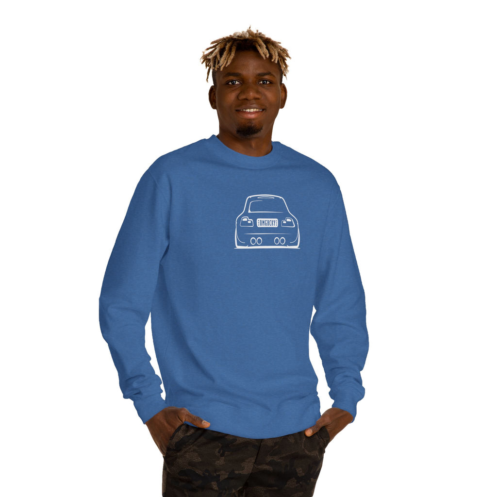 OMGBCKY White Coupe Silhouette Sweatshirt - Unisex Independent Trading Company Crew Neck Fleece Sweatshirt