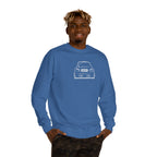 OMGBCKY White Coupe Silhouette Sweatshirt - Unisex Independent Trading Company Crew Neck Fleece Sweatshirt